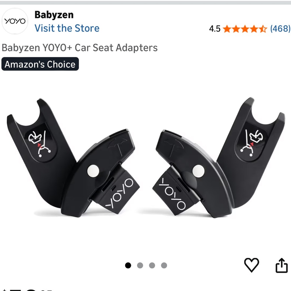 Babyzen YOYO+ Car Seat Adapters - Classic Black